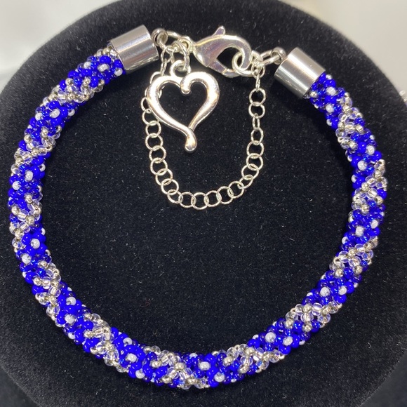 NEW!! OUR FRENCH BLUE NECKLACE, BRACELET, EARRING SET by Jewelry From the Heart - Picture 8 of 10